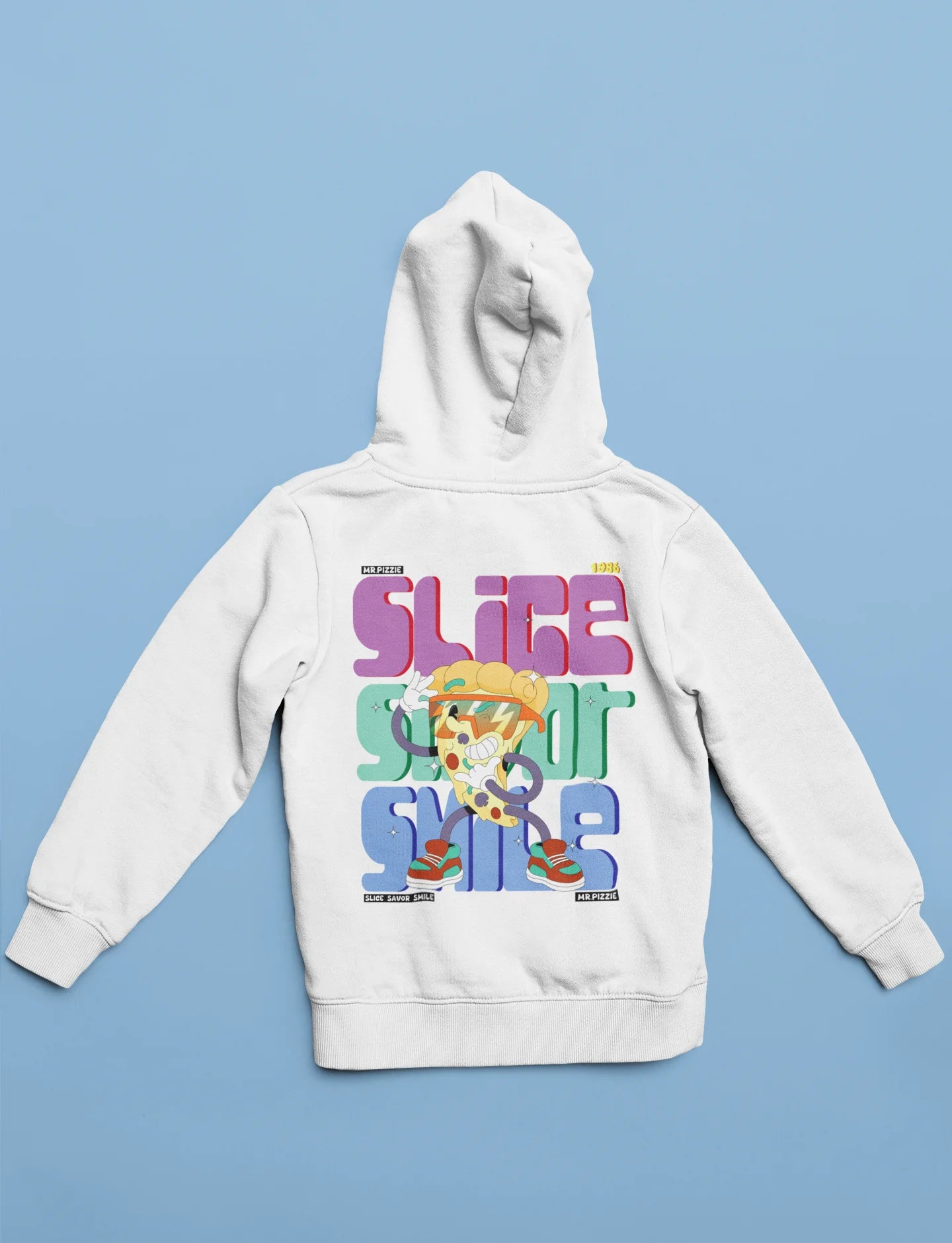 Slice,Savor and Smile | Typography | Premium Unisex Winter Hoodie