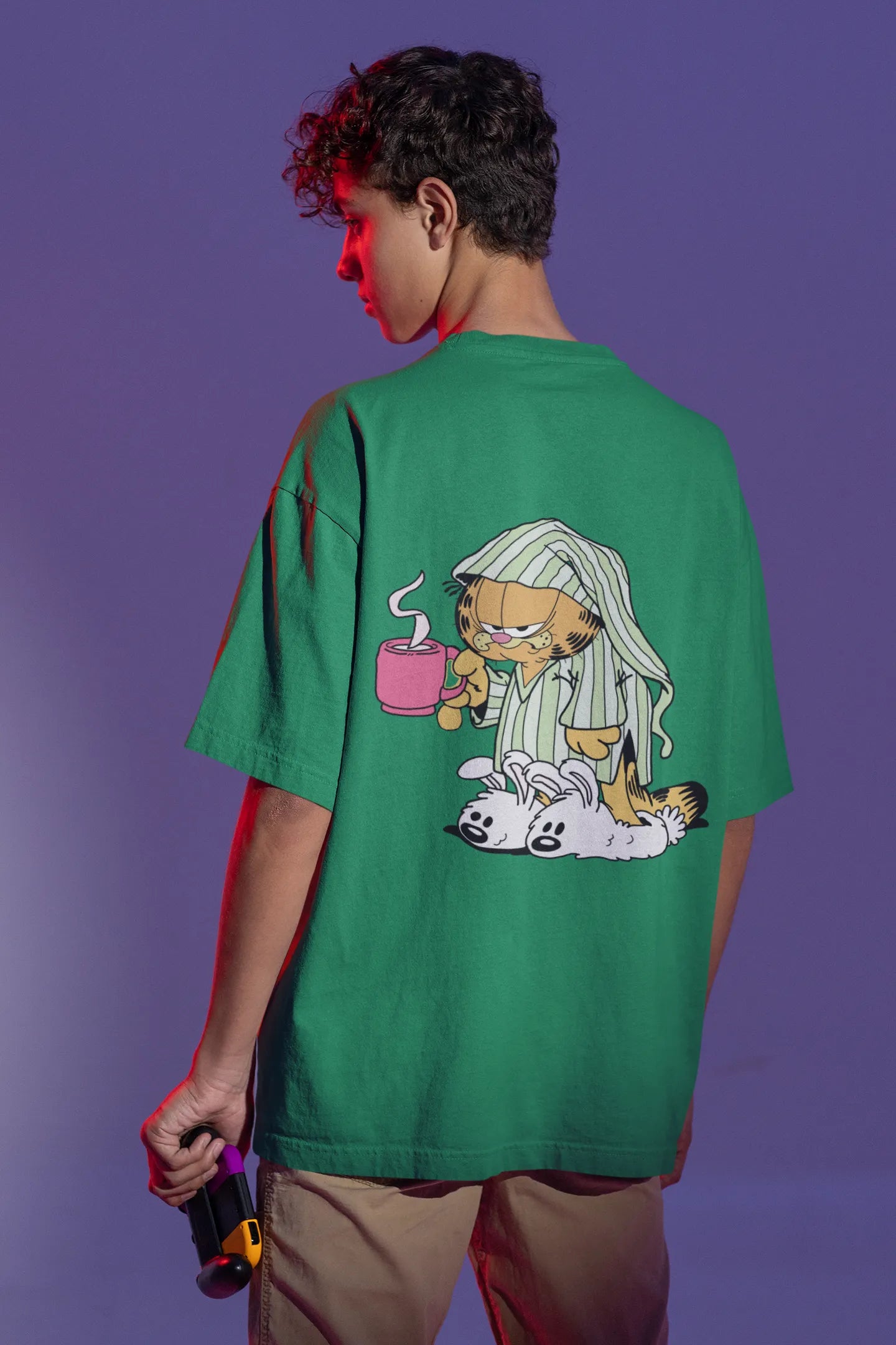 Lazy Garfield | Disney | Premium Oversized Half Sleeve Unisex T-Shirt