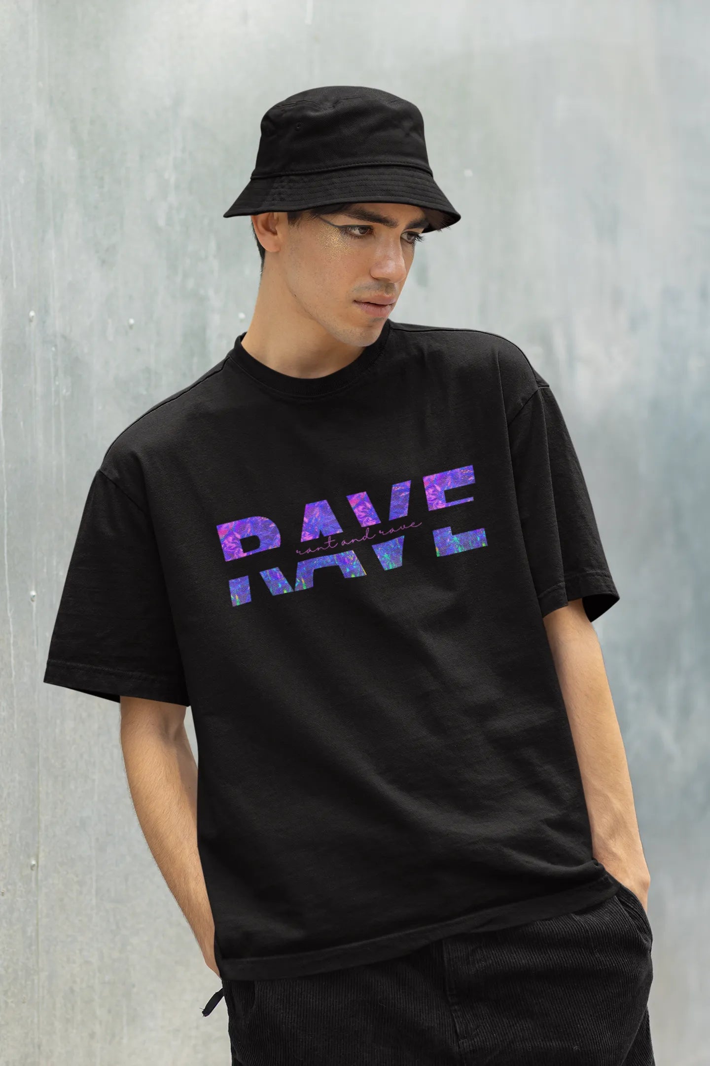 Rant and Rave | Techno Rave | Dropped Sleeve Unisex T-Shirt