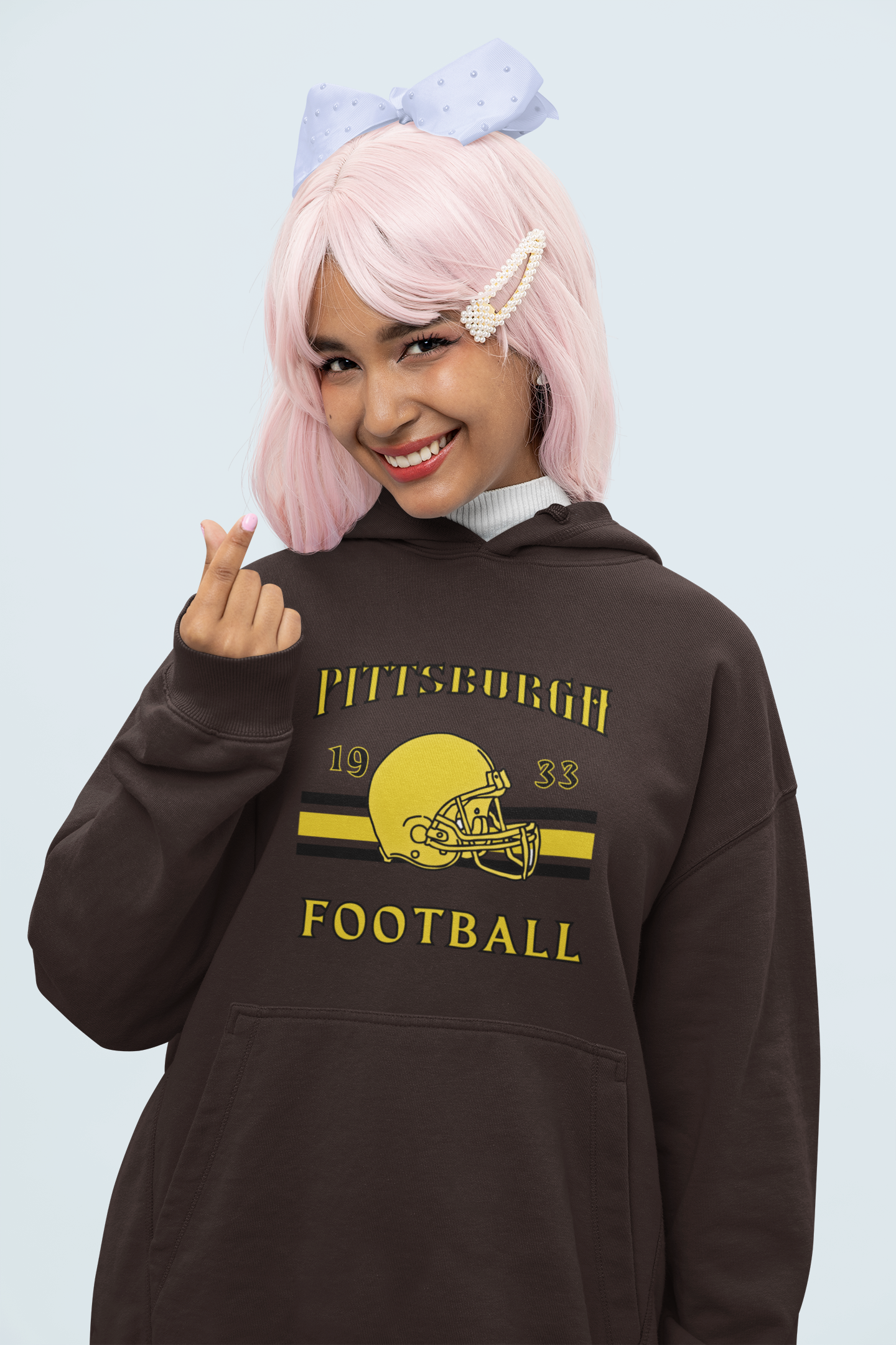 Pittsburgh Football | Retro Theme | Premium Unisex Winter Hoodie