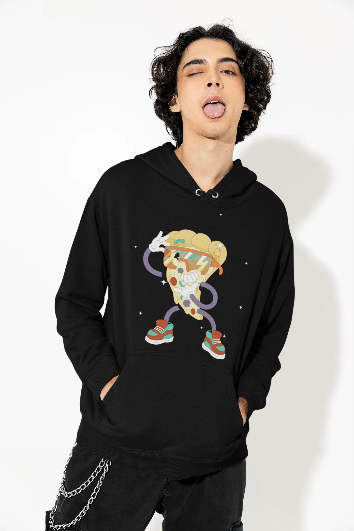 Slice,Savor and Smile | Typography | Premium Unisex Winter Hoodie