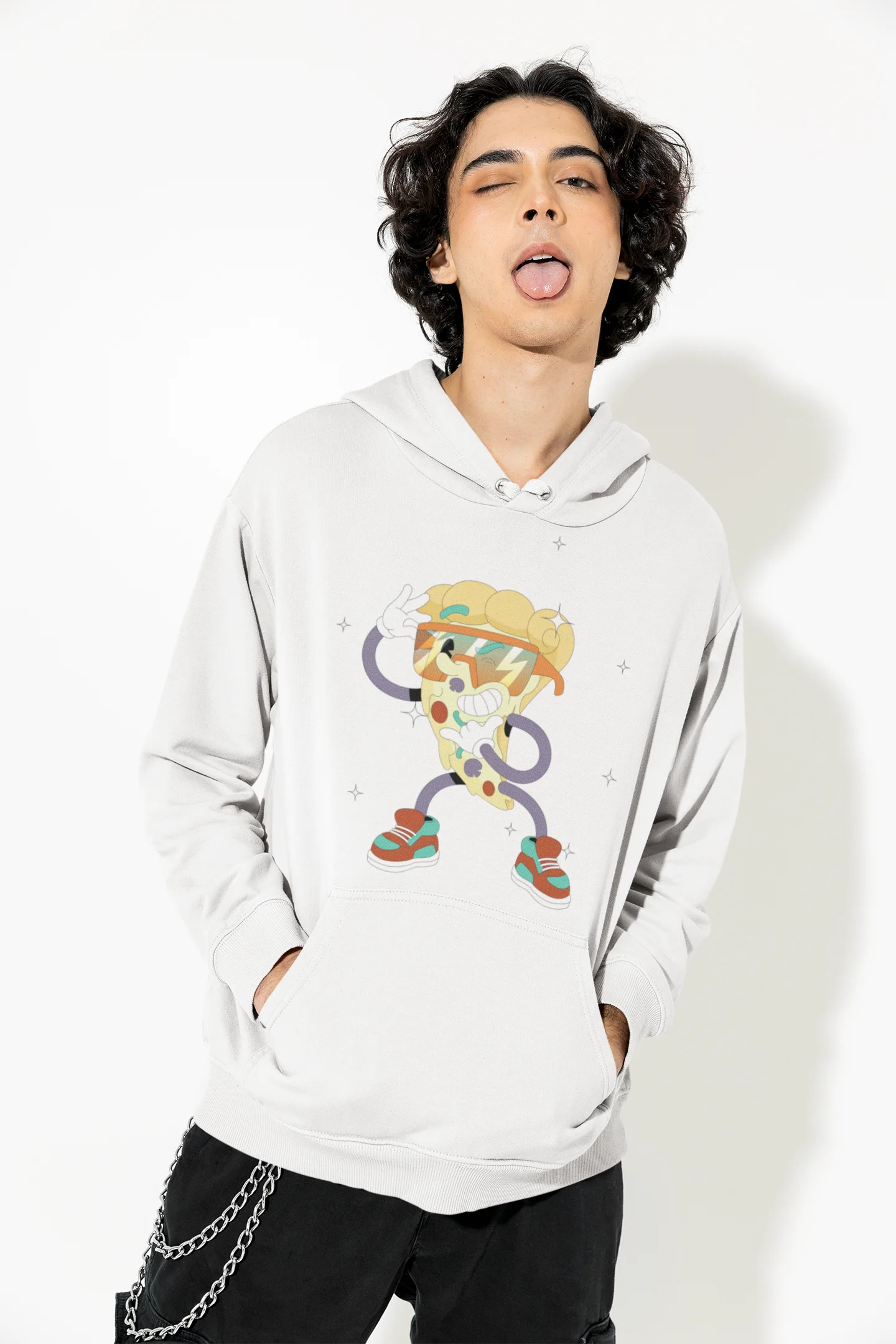 Slice,Savor and Smile | Typography | Premium Unisex Winter Hoodie