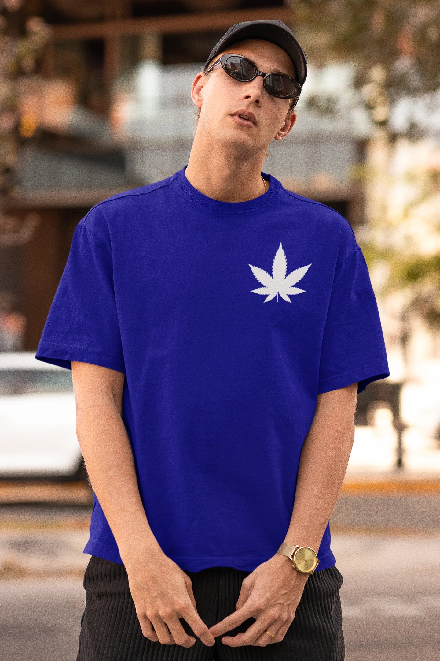Green leaf | Dropped Sleeve Unisex T-Shirt