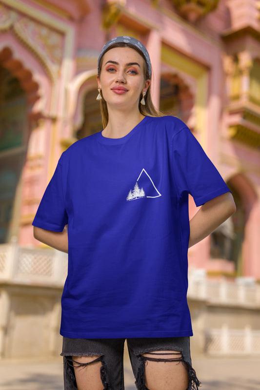 Triangle Tree | Minimalist | Dropped Sleeve Unisex Tee