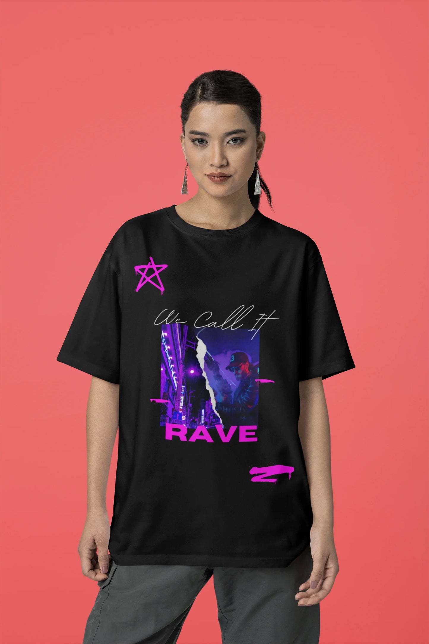 Call it rave | Techno Rave | Dropped Sleeve Unisex T-Shirt
