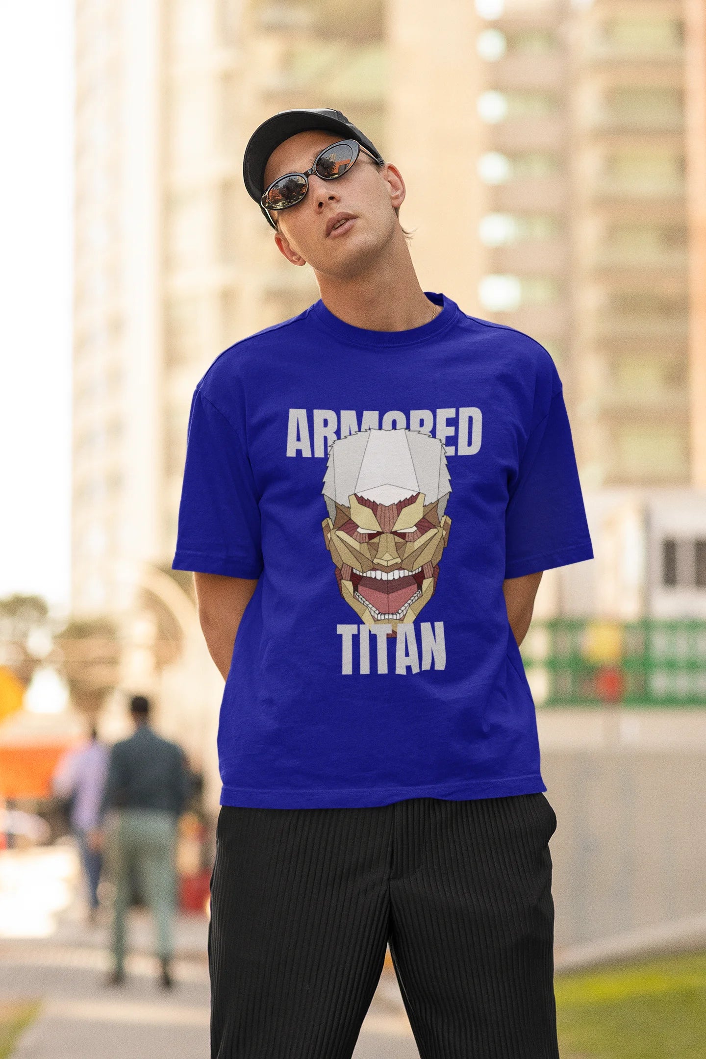Armored Titan | Oversized Half Sleeve Unisex Tee | Broke Memers