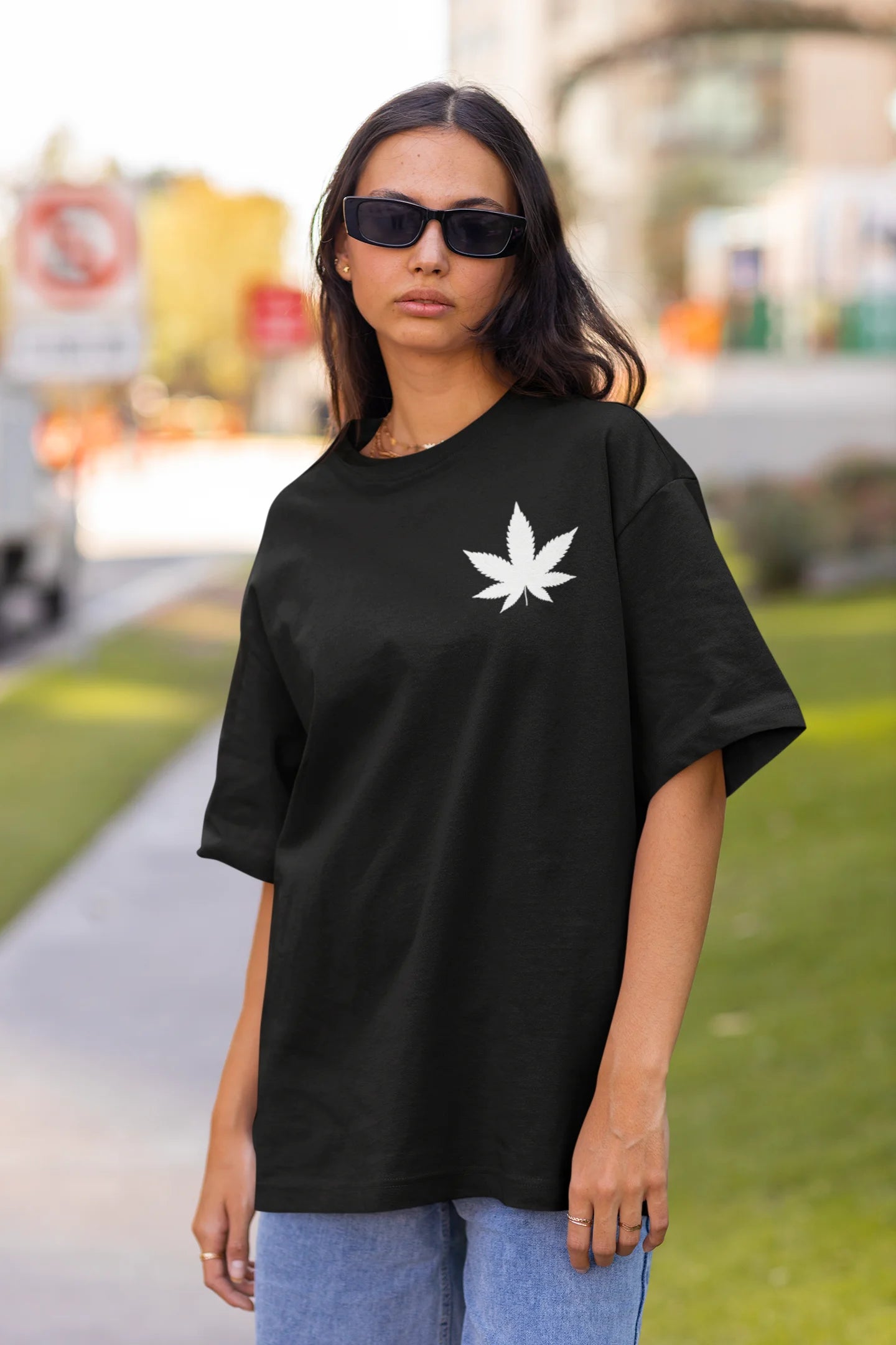 Green leaf | Dropped Sleeve Unisex T-Shirt