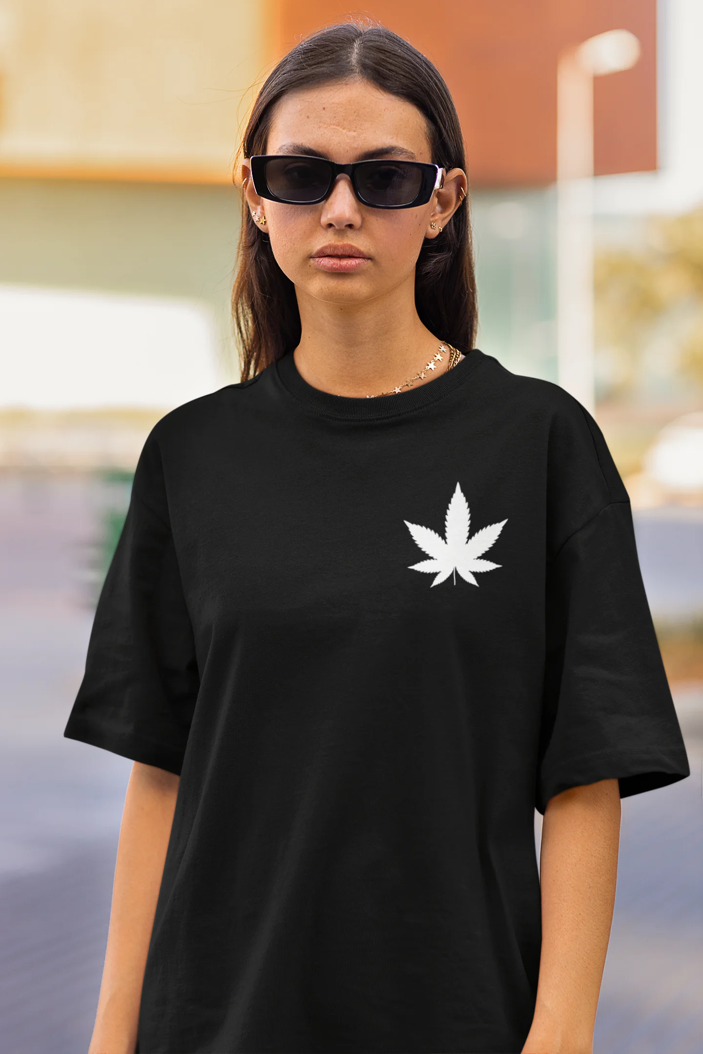 Green leaf | Dropped Sleeve Unisex T-Shirt
