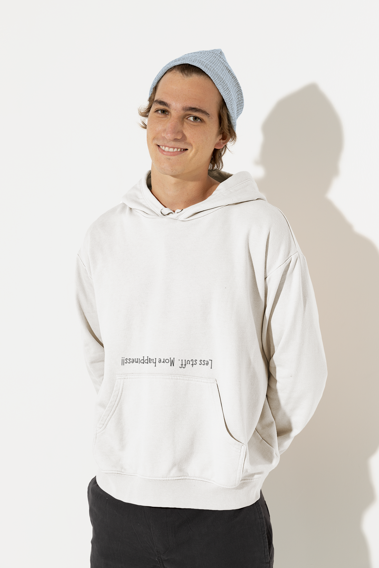 Less stuff more happiness | Minimalist | Premium Unisex Winter Hoodie