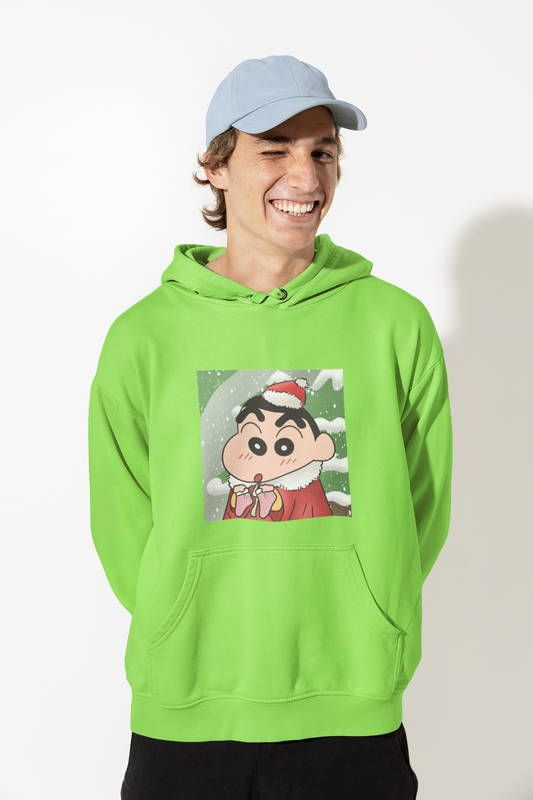 Mistletoe Magic | Shinchan | Premium Unisex Winter Hoodie