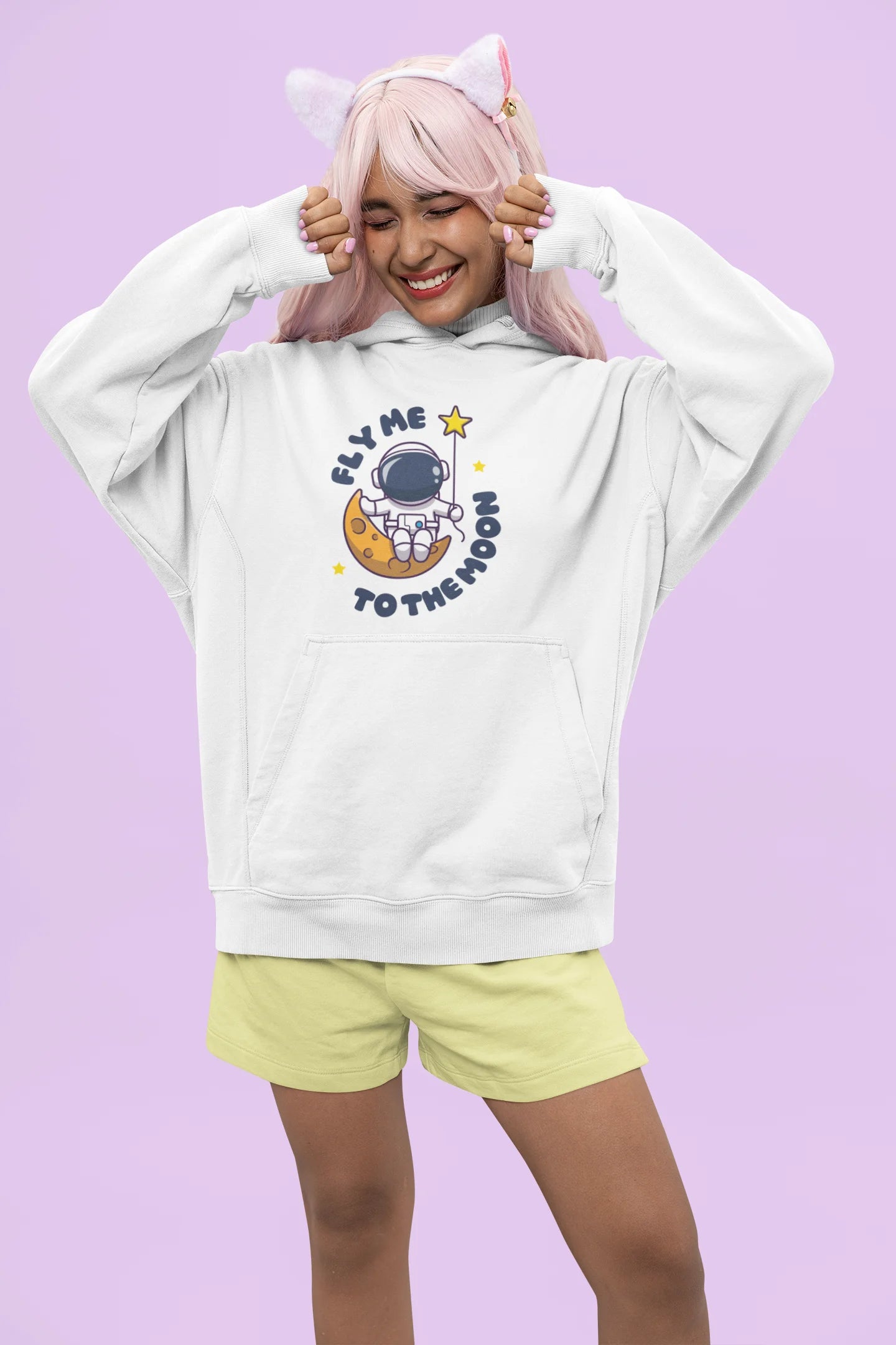 To the moon | Space Vogue | Premium Unisex Winter Hoodie