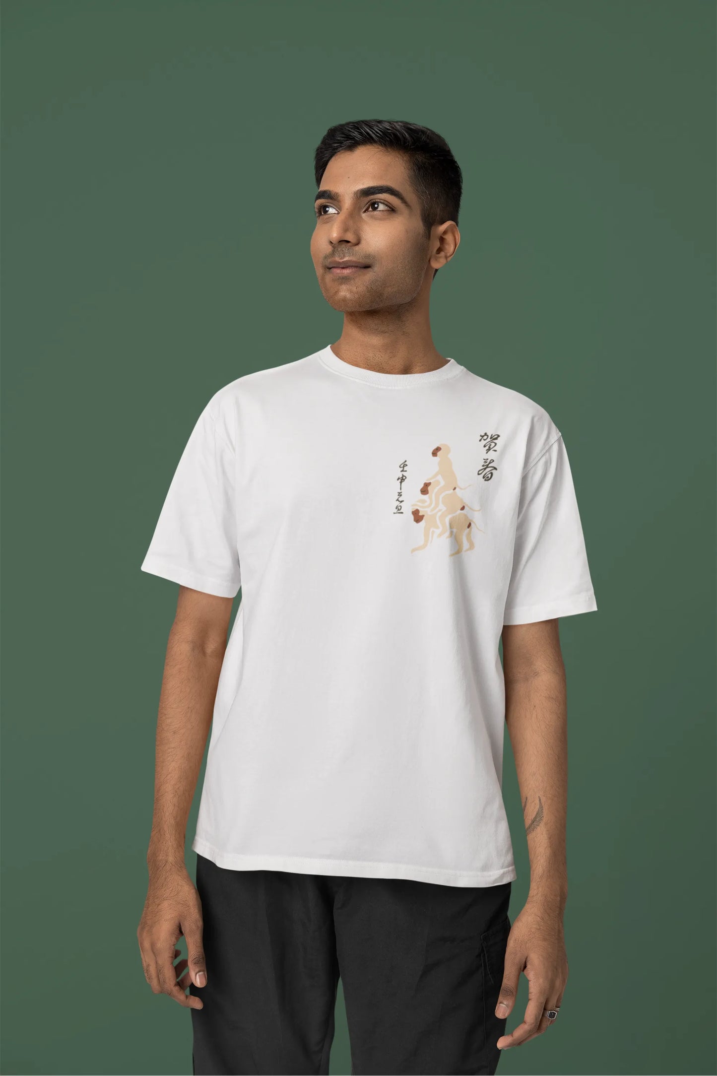 Three Monkey | Wildlife | Dropped Sleeve Unisex T-Shirt