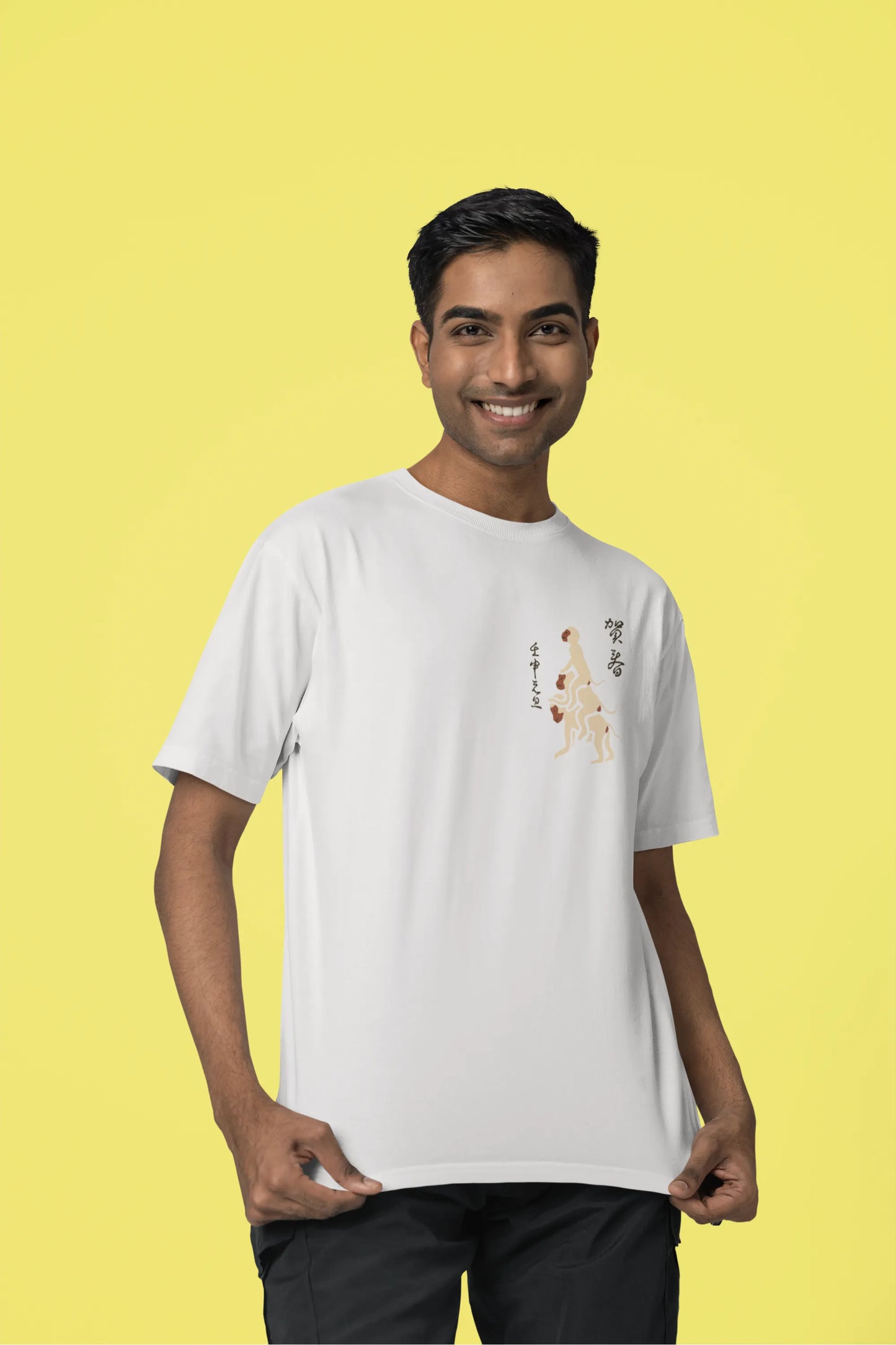 Three Monkey | Wildlife | Dropped Sleeve Unisex T-Shirt