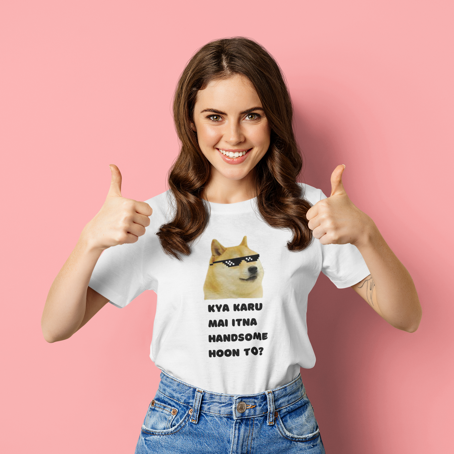 Kya karu main itna handsome hoon! | Premium Half Sleeve Unisex T-Shirt