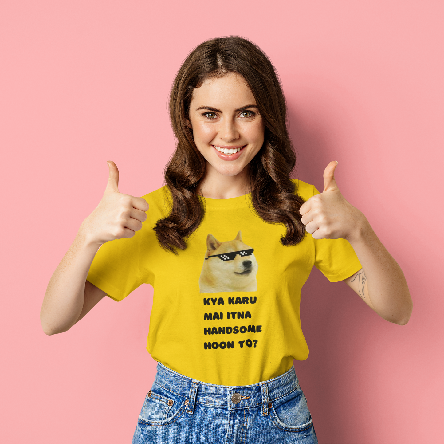 Kya karu main itna handsome hoon! | Premium Half Sleeve Unisex T-Shirt