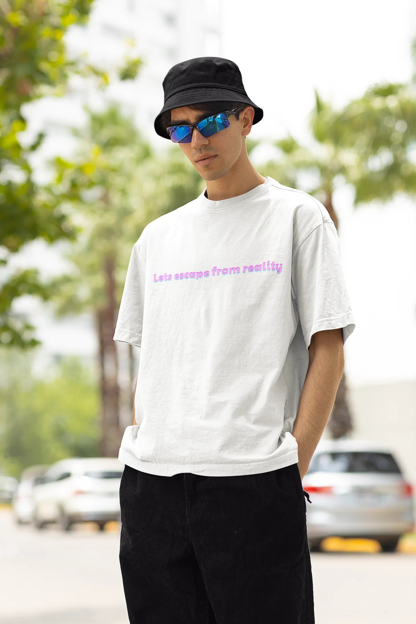 Escape from reality | Techno Rave | Dropped Sleeve Unisex T-Shirt