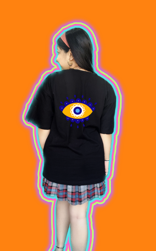 Evil Eyes | Dropped Sleeve Unisex Tee