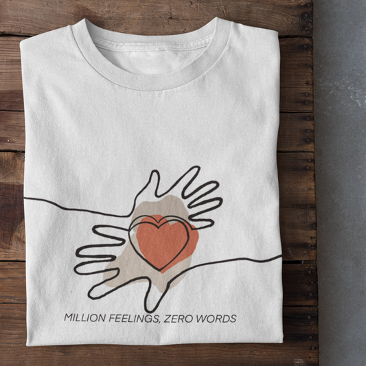 Million Feelings, Zero Words | Premium Unisex Half Sleeve T-shirt