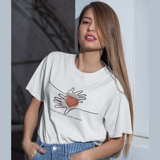 Million Feelings, Zero Words | Premium Unisex Half Sleeve T-shirt
