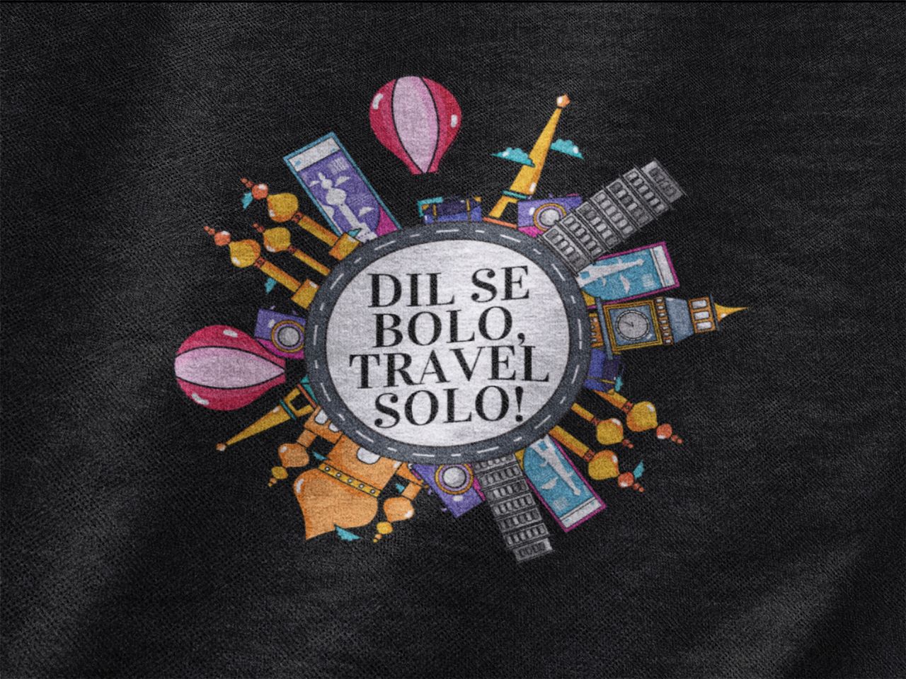 Dil se Bolo Travel Solo | Dropped Sleeve Unisex T-Shirt