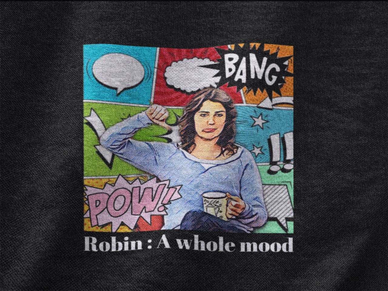 Robin a whole mood | Dropped Sleeve Unisex T-Shirt