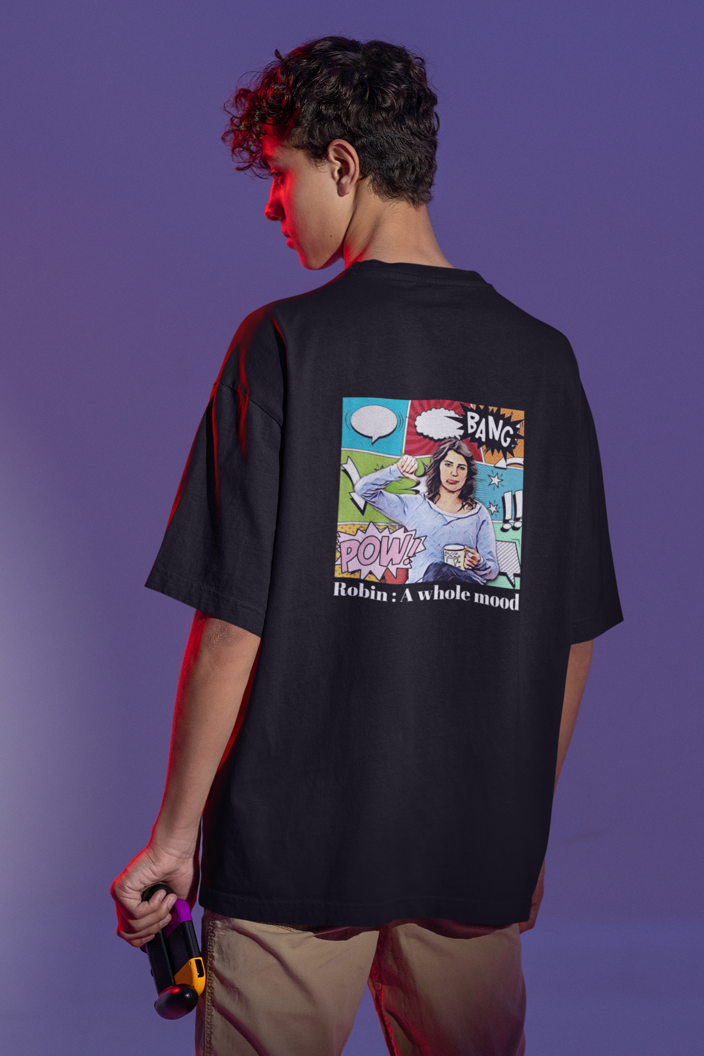 Robin a whole mood | Dropped Sleeve Unisex T-Shirt