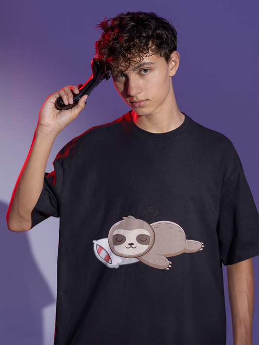 Sleepy koala | Dropped Sleeve Unisex T-Shirt
