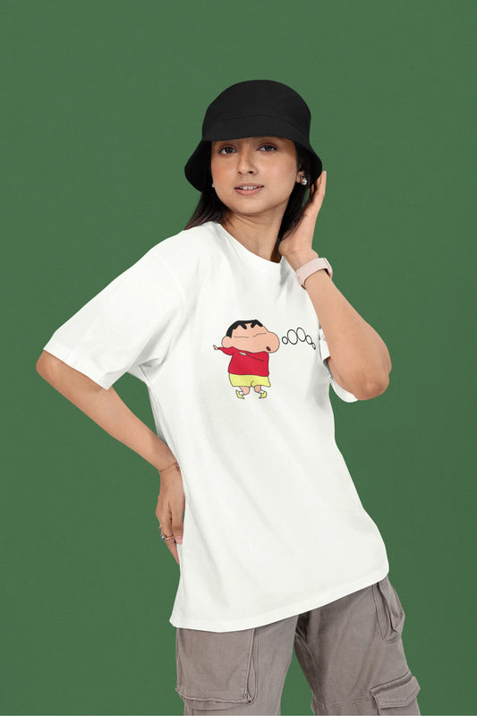 Oooo | Shinchan | Dropped Sleeve Unisex Tee