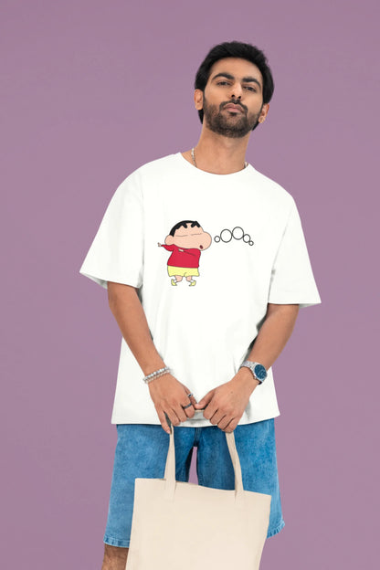 Oooo | Shinchan | Dropped Sleeve Unisex Tee