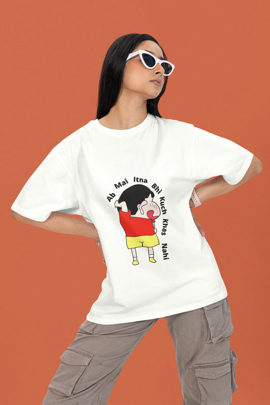 Ab Mai Itna Bhi Kuch Khaas Nahi | Shinchan | Dropped Sleeve Unisex Tee