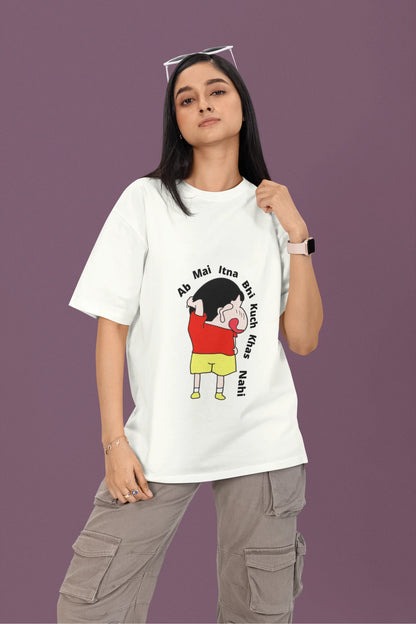 Ab Mai Itna Bhi Kuch Khaas Nahi | Shinchan | Dropped Sleeve Unisex Tee