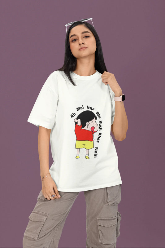 Ab Mai Itna Bhi Kuch Khaas Nahi | Shinchan | Dropped Sleeve Unisex Tee