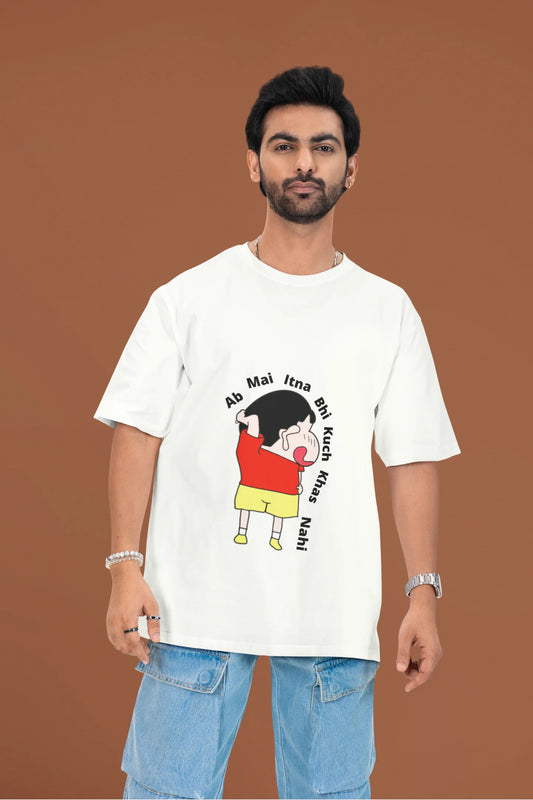 Ab Mai Itna Bhi Kuch Khaas Nahi | Shinchan | Men's Dropped Sleeve Tee