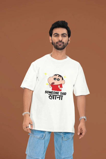 Someone Said Khana | Shinchan | Men's Dropped Sleeve Tee