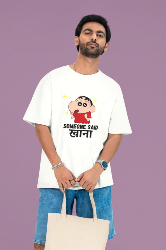 Someone Said Khana | Shinchan | Men's Dropped Sleeve Tee