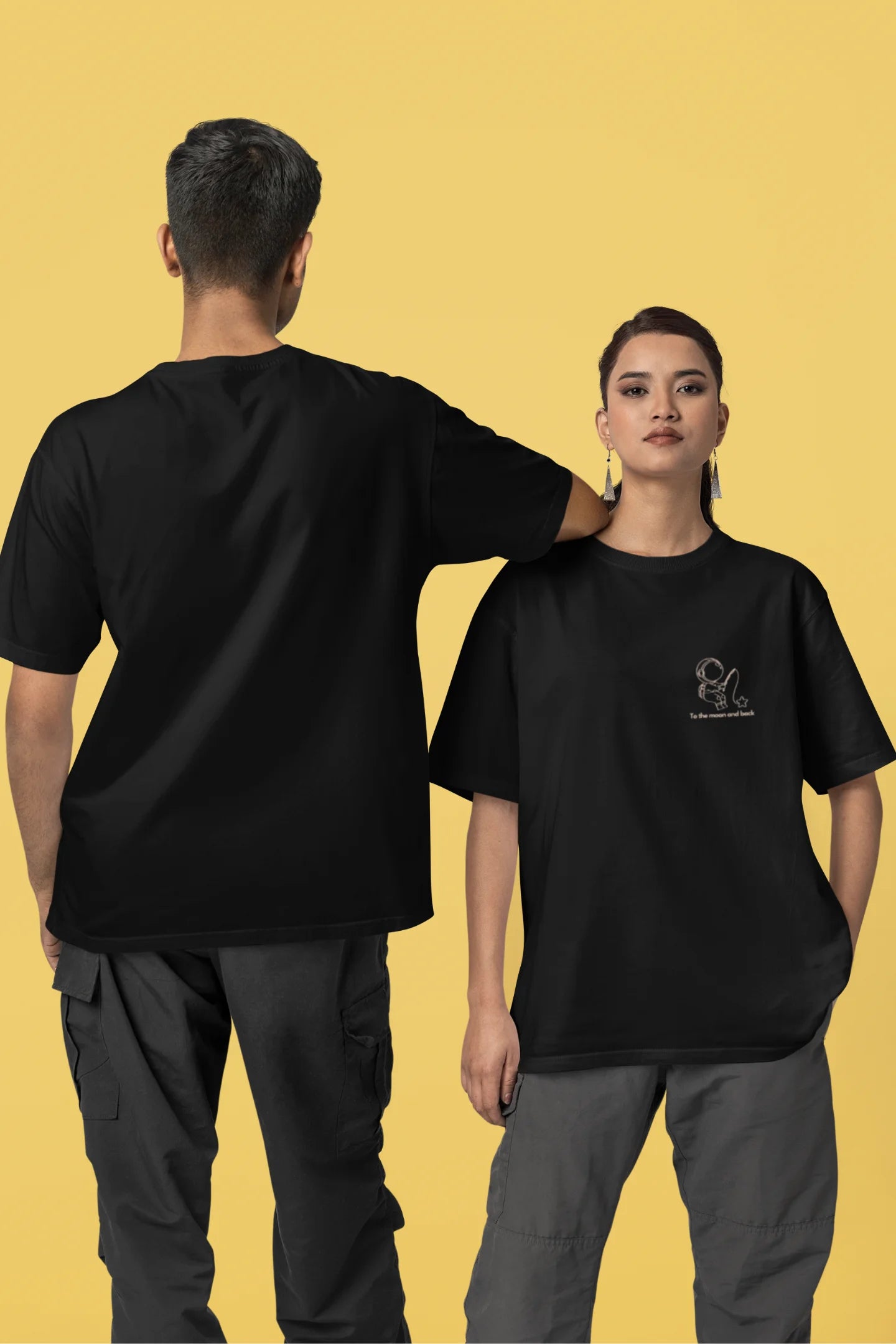 Space Couple | Dropped Sleeve Unisex T-Shirt