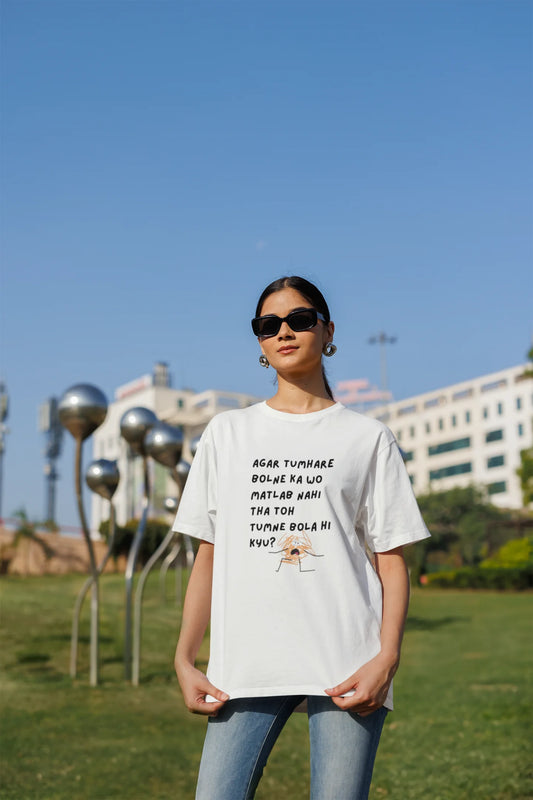 Tumne Bola Hi Kyun? | Memes | Dropped Sleeve Unisex Tee