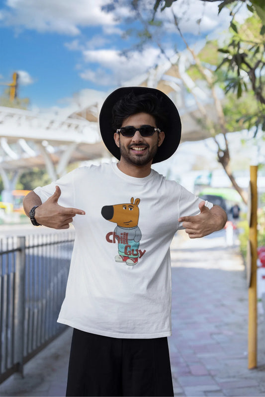 Chill Guy | Memes | Dropped Sleeve Unisex Tee