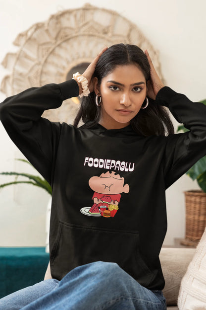 Foodie Paglu | Shinchan | Premium Unisex Winter Hoodie