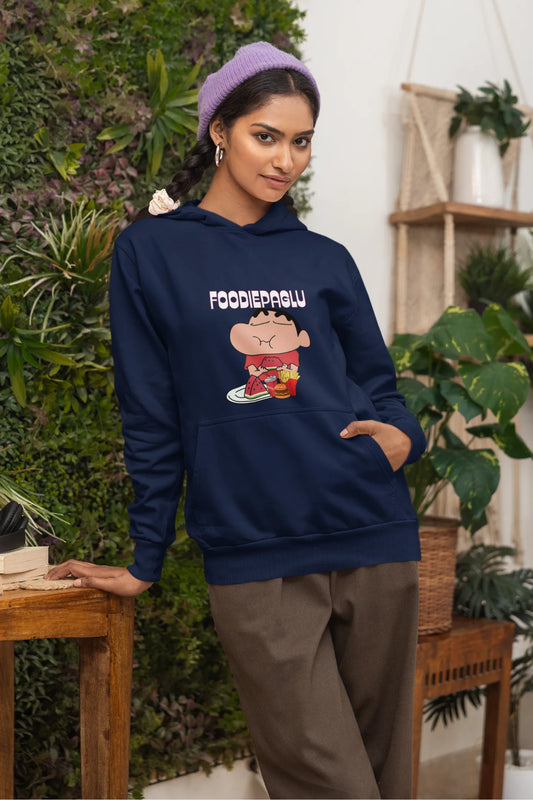Foodie Paglu | Shinchan | Premium Unisex Winter Hoodie