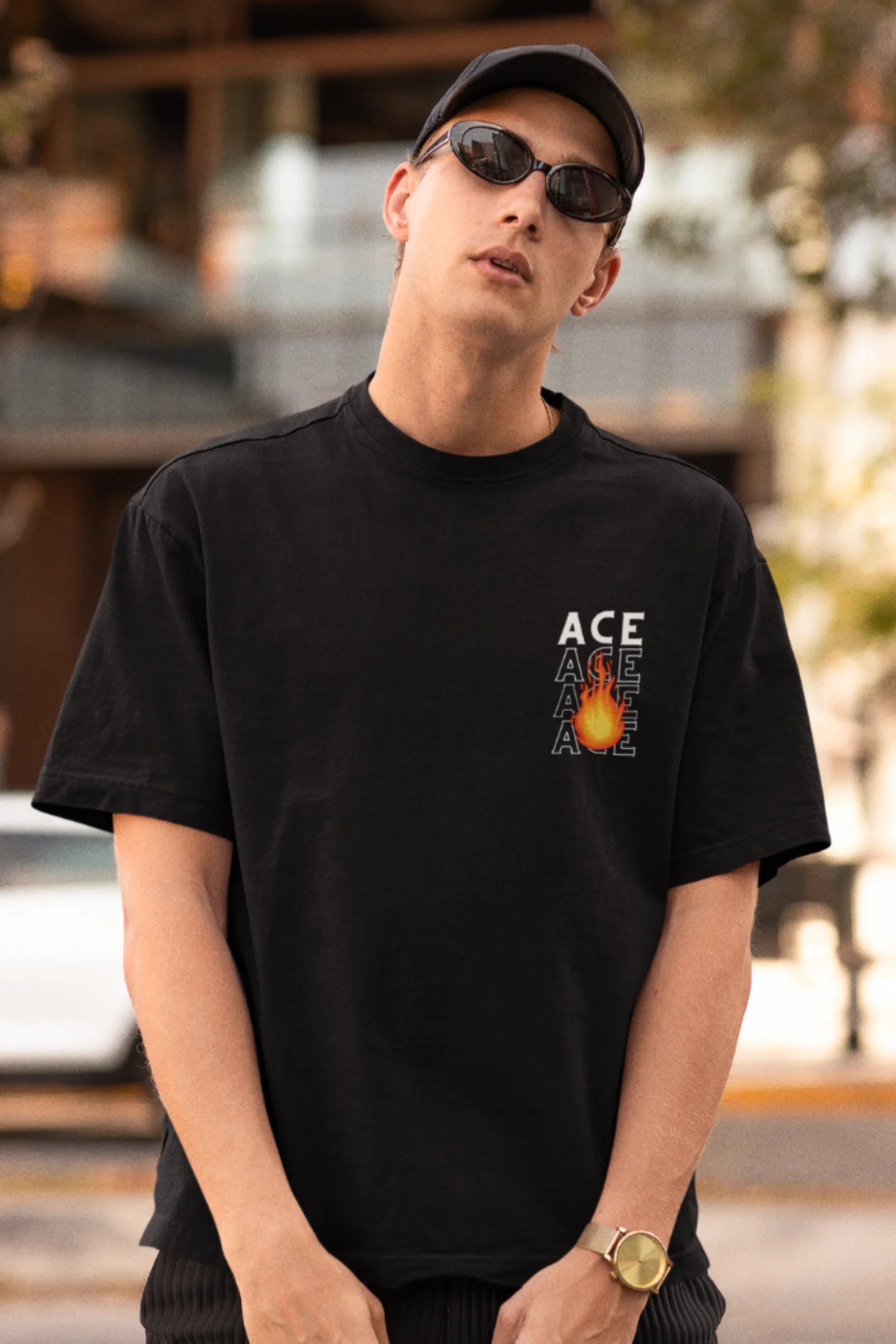 Anime Ace | One Piece | Anime | Dropped Sleeve Unisex Tee