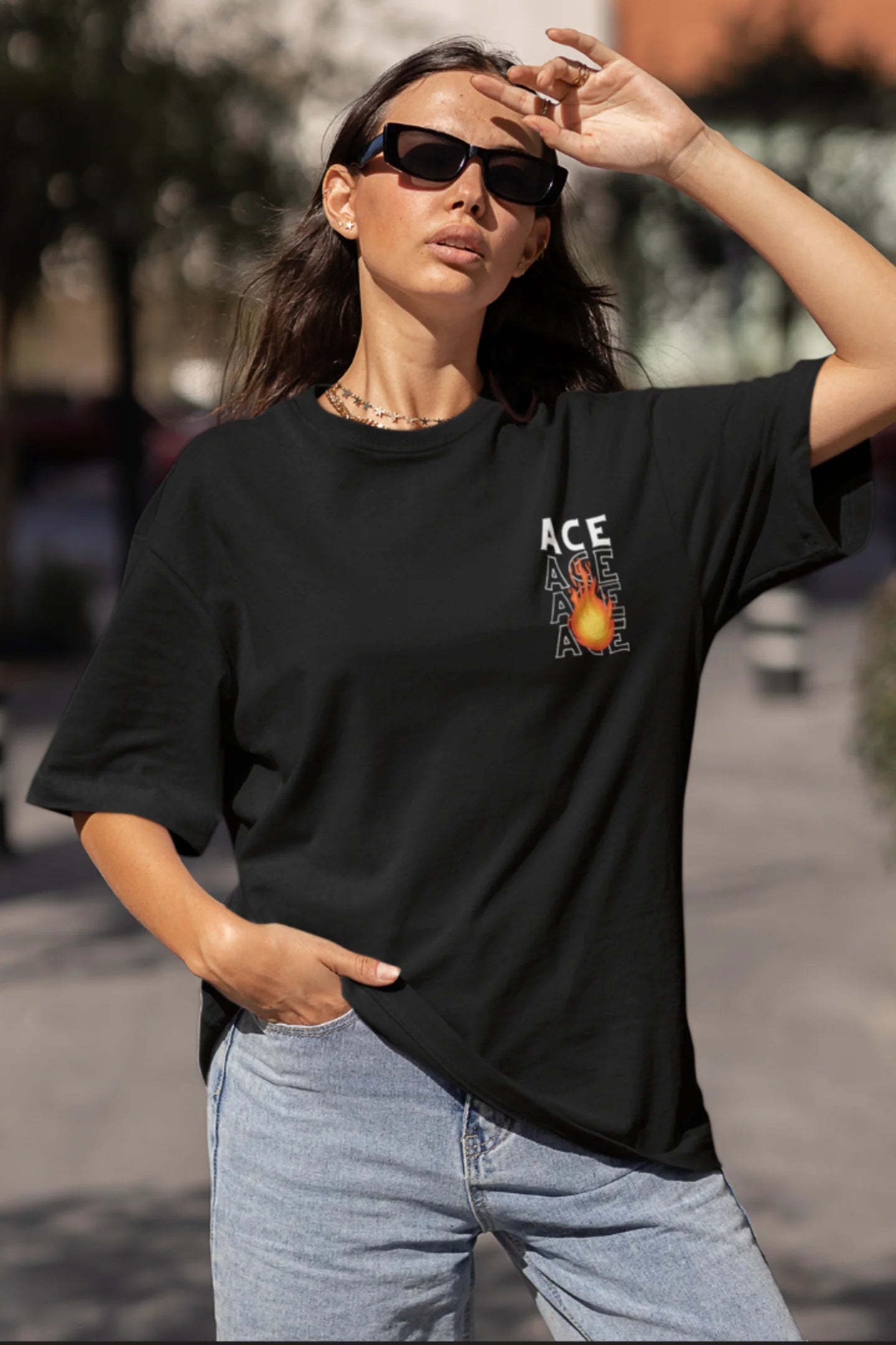 Anime Ace | One Piece | Anime | Dropped Sleeve Unisex Tee