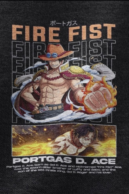 Anime Ace | One Piece | Anime | Dropped Sleeve Unisex Tee