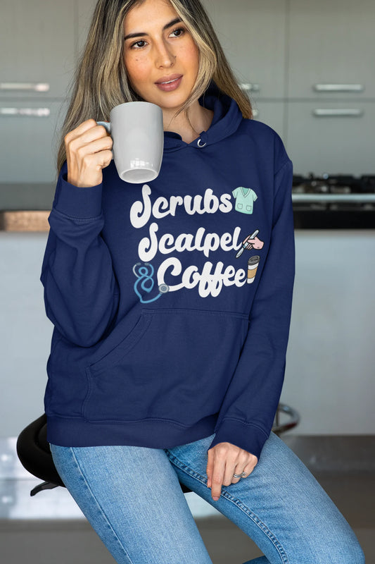 Scrubs, Scalpel And Coffee | Drip Anatomy |  Premium Unisex Hoodie