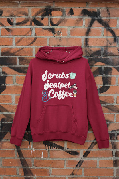 Scrubs, Scalpel And Coffee | Drip Anatomy |  Premium Unisex Hoodie