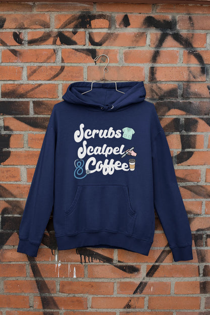 Scrubs, Scalpel And Coffee | Drip Anatomy |  Premium Unisex Hoodie