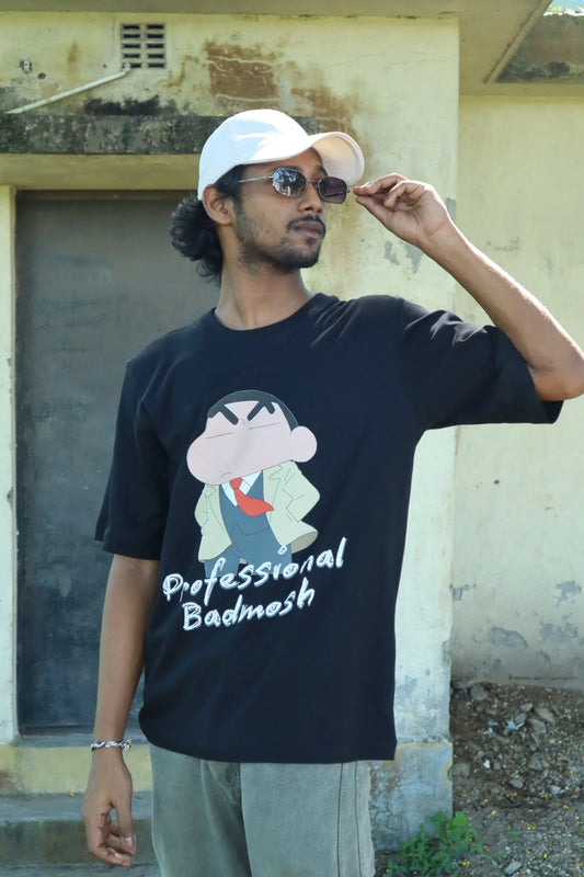 Professional Badmosh | Shinchan | Dropped Sleeve Unisex Tee