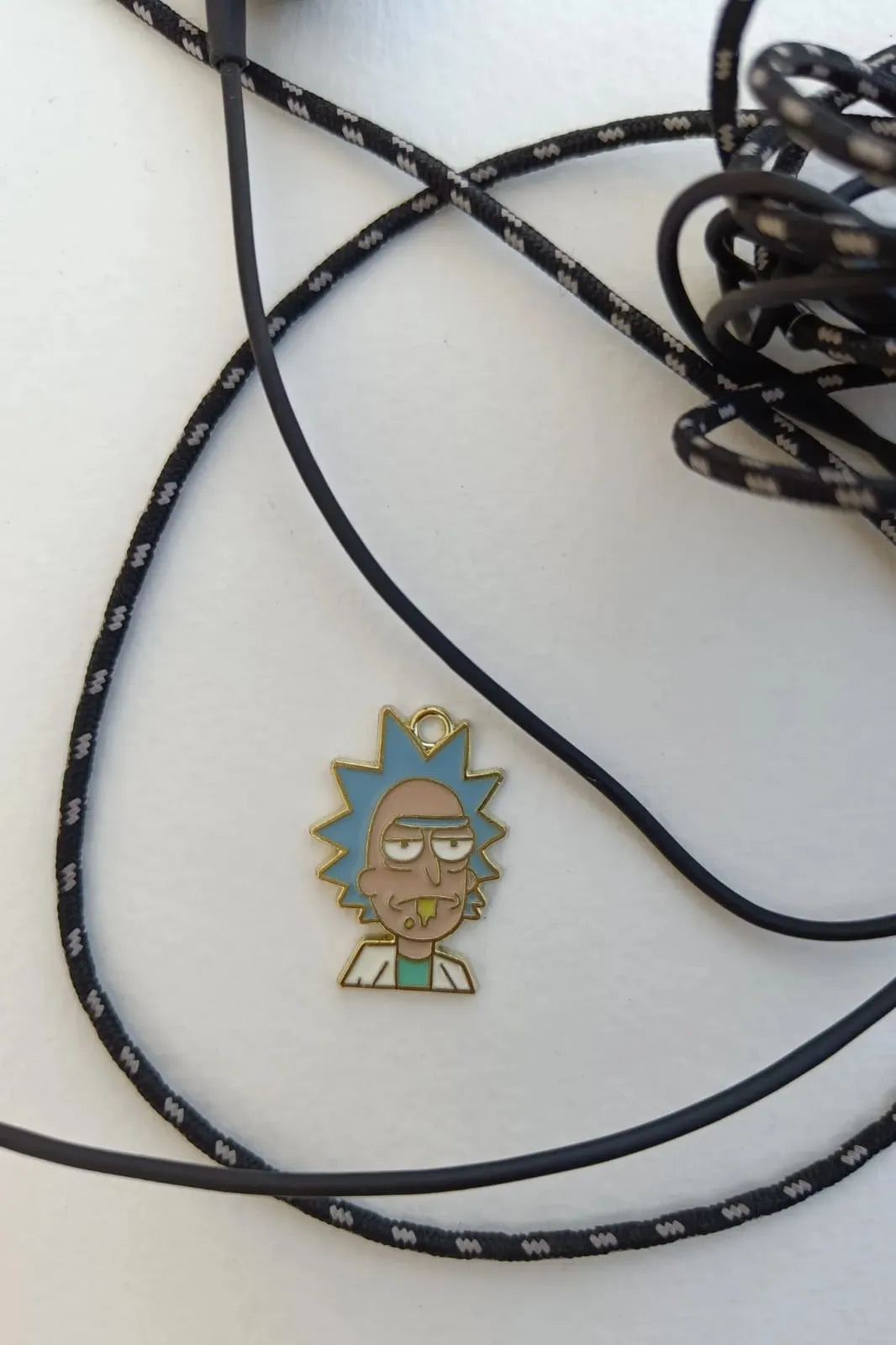Third image of a charm featuring Rick Sanchez from the Rick and Morty series.