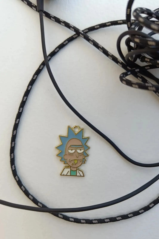 Third image of a charm featuring Rick Sanchez from the Rick and Morty series.