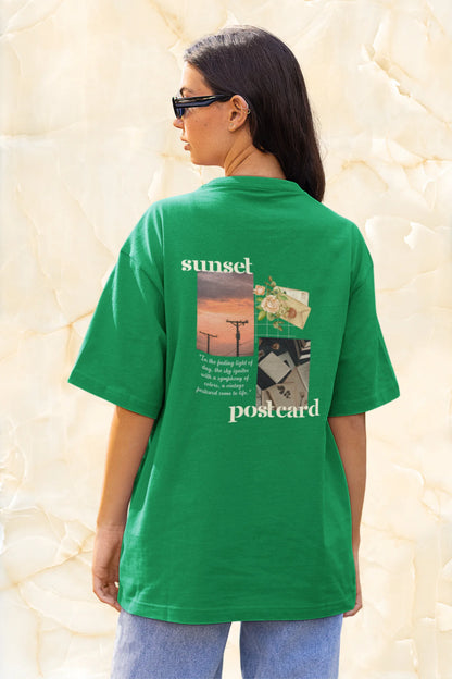 Sunset Postcard | Aesthetic | Dropped Sleeve Unisex Tee